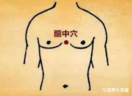 膻中穴的具体位置